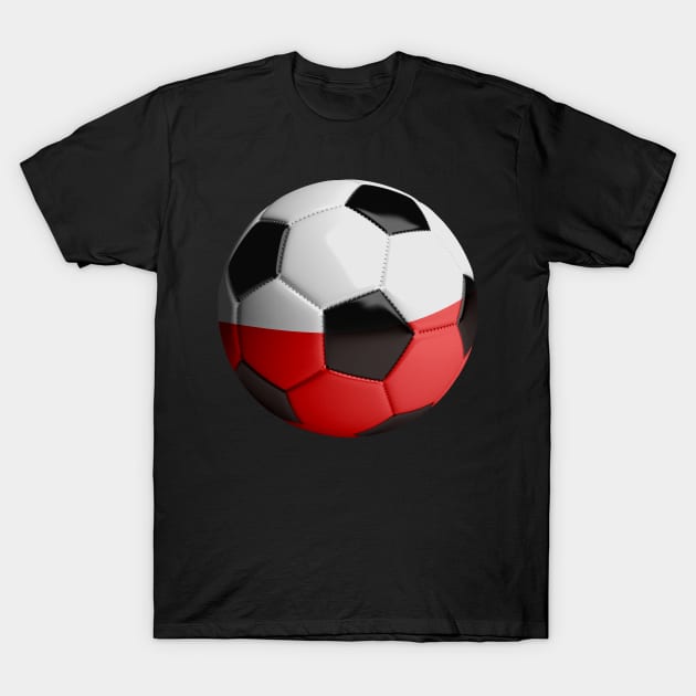 Poland Soccer Ball T-Shirt by reapolo